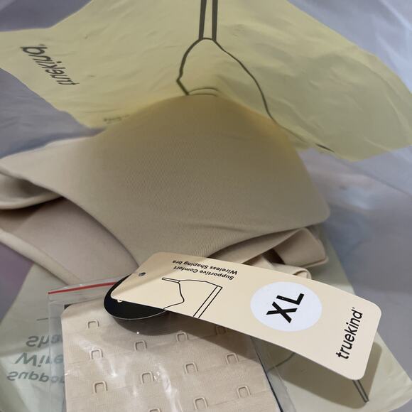 TRUEKIND 10210 Supportive Comfort Wireless Shaping Bra Beige Womens XL NWT - Picture 8 of 8